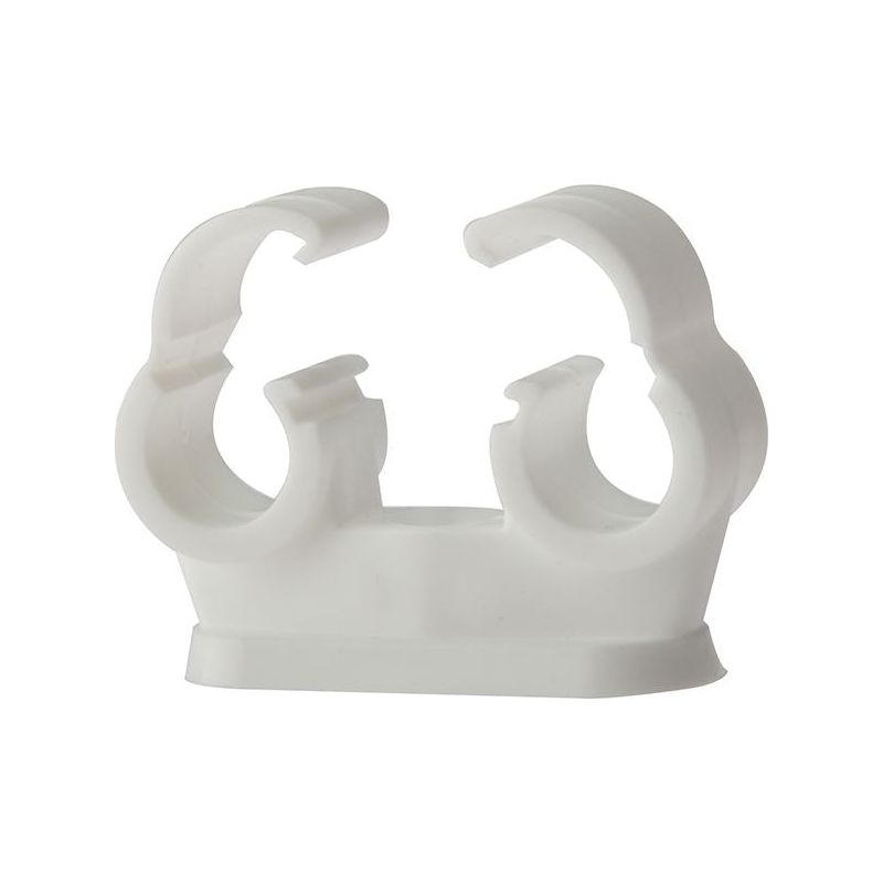 Forgefix Pipe Clip Double Cliplock 15mm Box 50 ForgeFix - RockBottom Northampton