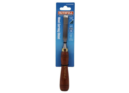 Faithfull FSC Straight Chisel Carving Chisel 12.7mm (1/2in) Faithfull - RockBottom Northampton
