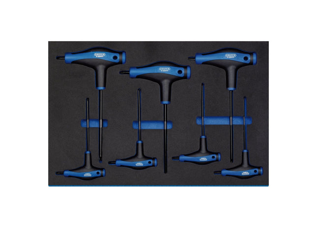 Draper TX-STAR T' Handle Key Set in 3/4 Drawer EVA Insert Tray (7 Piece) Draper - Town Tools 