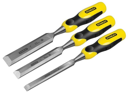 Stanley® Hand Tools DYNAGRIP™ Bevel Edge Chisel with Strike Cap Set, 3 Piece STANLEY® Hand Tools - RockBottom Nothampton