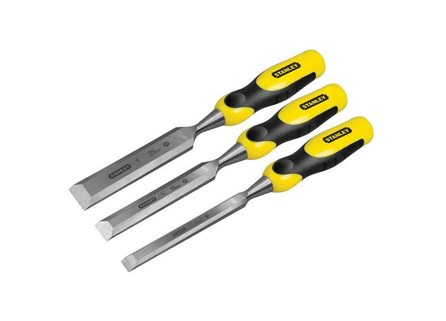 Stanley® Hand Tools DYNAGRIP™ Bevel Edge Chisel with Strike Cap Set, 3 Piece STANLEY® Hand Tools - RockBottom Nothampton