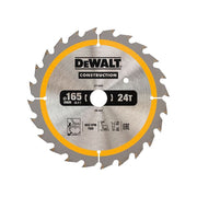 Dewalt Power Tools Cordless Construction Trim Saw Blade 165 x 20mm x 24T DeWALT Power Tools - RockBottom Northampton