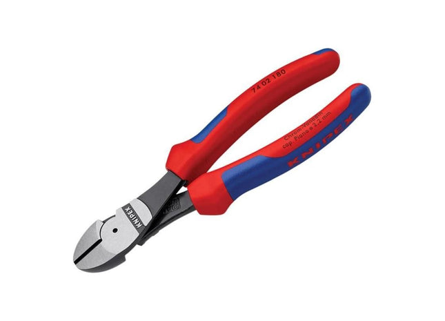 Knipex High Leverage Diagonal Cutters Multi-Component Grip 180mm Knipex - RockBottom Northampton
