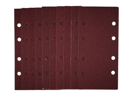 Draper 1/3 Sanding Sheets with Hook and Loop, 93 x 190mm, 80 Grit (Pack of 10) Draper - Town Tools 