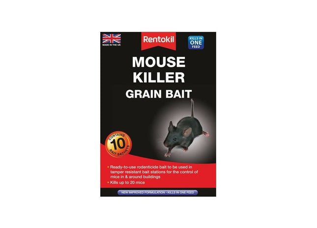 Rentokil Mouse Killer Grain Bait (Sachets 10) Rentokil - RockBottom Nothampton