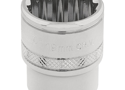 Draper HI-TORQ 12 Point Socket, 3/8" Sq. Dr., 19mm 32797 Draper - Town Tools 