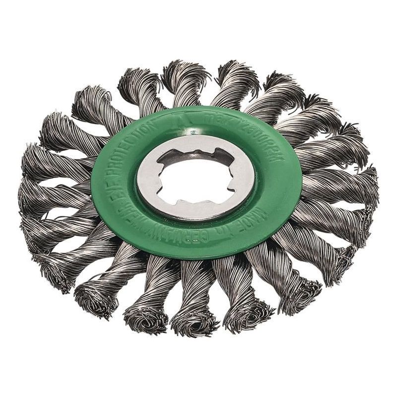 Lessmann X-Lock Stainless Steel Knot Wheel Brush 115mm Non Spark Lessmann - RockBottom Northampton