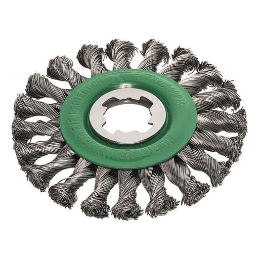Lessmann X-Lock Stainless Steel Knot Wheel Brush 115mm Non Spark Lessmann - RockBottom Northampton