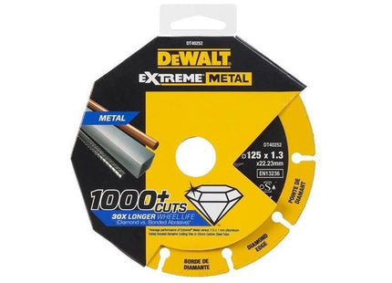 Dewalt DT40252 Extreme Diamond Metal Cutting Disc 125 x 22.23 x 1.3mm Dewalt - RockBottom Northampton
