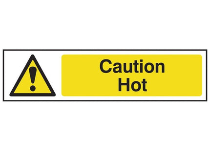 Scan Caution Hot - PVC Sign 200 x 50mm Scan - RockBottom Nothampton