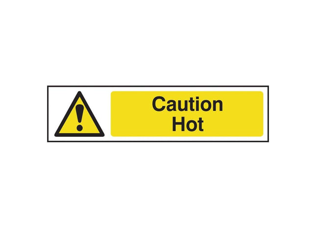 Scan Caution Hot - PVC Sign 200 x 50mm Scan - RockBottom Nothampton
