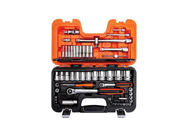 Bahco S560 1/4 & 1/2in Drive Socket Set, 56 Piece Bahco - RockBottom Northampton