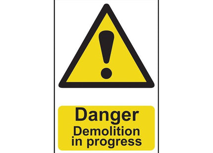 Scan Danger Demolition In Progress - PVC Sign 400 x 600mm Scan - RockBottom Nothampton