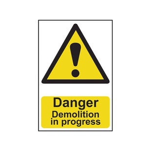 Scan Danger Demolition In Progress - PVC Sign 400 x 600mm Scan - RockBottom Nothampton
