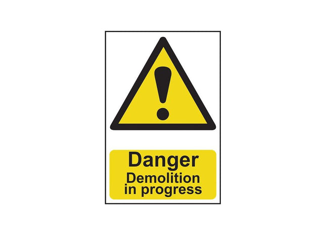 Scan Danger Demolition In Progress - PVC Sign 400 x 600mm Scan - RockBottom Nothampton