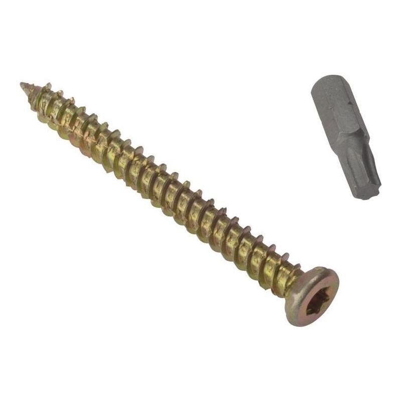 Forgefix Concrete Frame Screw TORX® Compatible High-Low Thread ZYP 7.5 x 82mm Box 100 ForgeFix - RockBottom Northampton