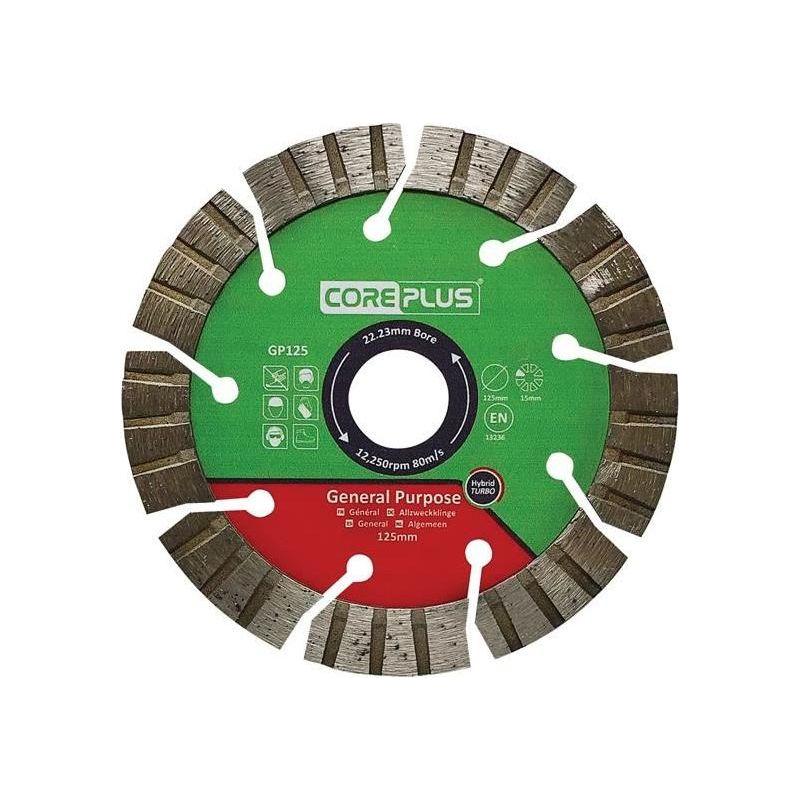 Coreplus GP125 General-Purpose Hybrid Turbo Diamond Blade 125mm CorePlus - RockBottom Northampton