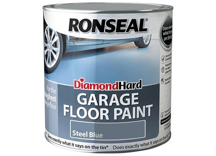 Ronseal Diamond Hard Garage Floor Paint Steel Blue 2.5 litre Ronseal - RockBottom Nothampton