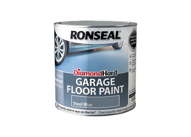 Ronseal Diamond Hard Garage Floor Paint Steel Blue 2.5 litre Ronseal - RockBottom Nothampton