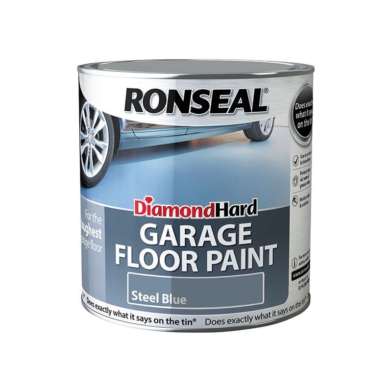 Ronseal Diamond Hard Garage Floor Paint Steel Blue 2.5 litre Ronseal - RockBottom Nothampton