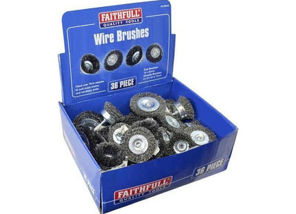 Faithfull Wire Brush Assortment 36 Piece Faithfull - RockBottom Northampton