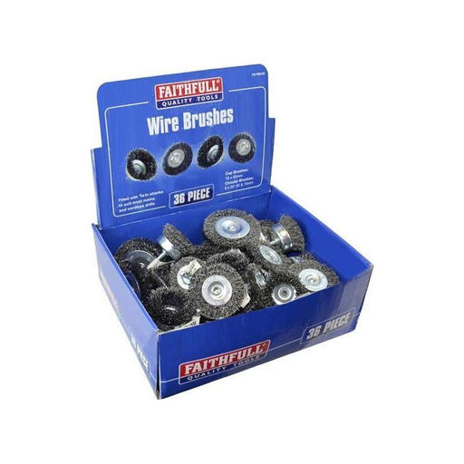 Faithfull Wire Brush Assortment 36 Piece Faithfull - RockBottom Northampton