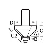 Trend 46/37 x 1/4 TCT Bearing Guided Chamfer 45° 31.8 x 12mm Trend - RockBottom Northampton