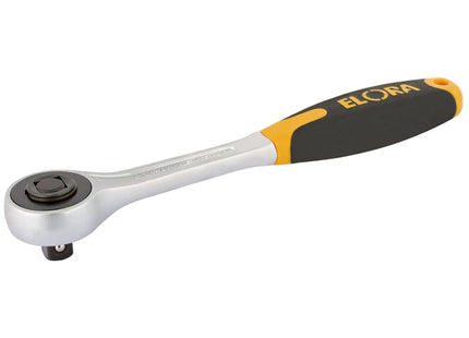 Draper Elora Push Through Soft Grip Reversible Ratchet, 1/2" Sq. Dr., 200mm Draper - Town Tools 