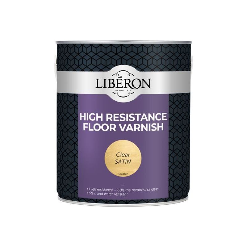 Liberon High Resistance Floor Varnish Clear Satin 2.5 litre Liberon - RockBottom Northampton