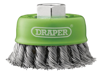 Draper Stainless-Steel Twist-Knot Wire Cup Brush, 75mm, M14 Draper - Town Tools