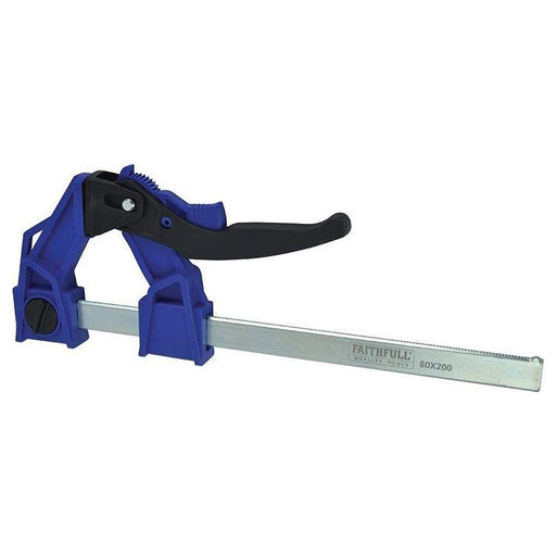 Faithfull Heavy-Duty Lever Clamp Capacity 200mm Faithfull - RockBottom Northampton