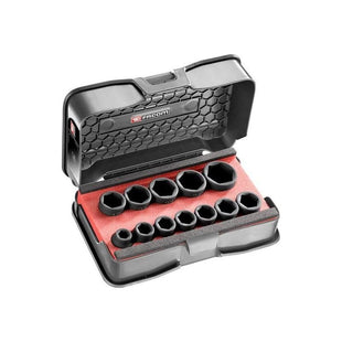 Facom 6-Point Stubby Impact Socket Set 1/2in SQDR, 12 Piece Facom - RockBottom Northampton