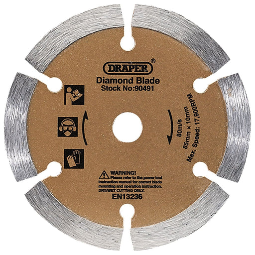 Draper Segmented Diamond Blade, 85mm 90491 Draper - Town Tools 