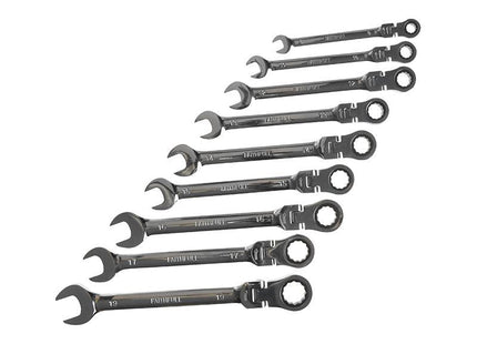 Faithfull Ratchet Combination Spanner Flex Head Set, 9 Piece Faithfull - RockBottom Northampton