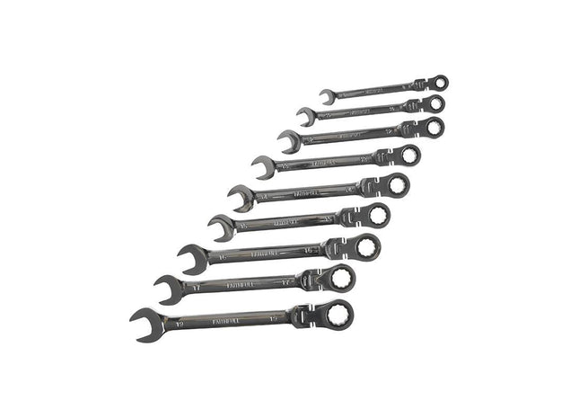 Faithfull Ratchet Combination Spanner Flex Head Set, 9 Piece Faithfull - RockBottom Northampton