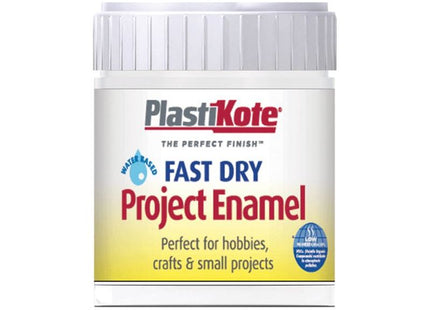Plastikote Fast Dry Enamel Paint B5 Bottle Matt White 59ml PlastiKote - RockBottom Nothampton