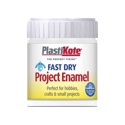 Plastikote Fast Dry Enamel Paint B5 Bottle Matt White 59ml PlastiKote - RockBottom Nothampton