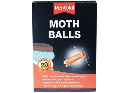 Rentokil Moth Balls (Pack 20) Rentokil - RockBottom Nothampton