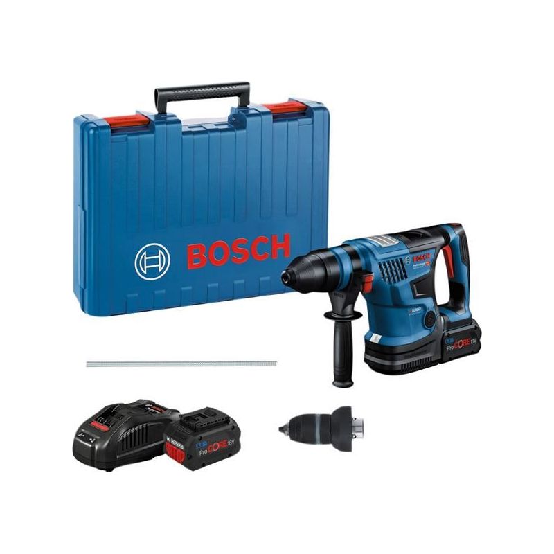 Bosch GBH 18V-34 CF Pro BITURBO SDS-Plus Rotary Hammer 18V 2 x 5.5Ah ProCORE18V Li-ion Bosch - RockBottom Northampton