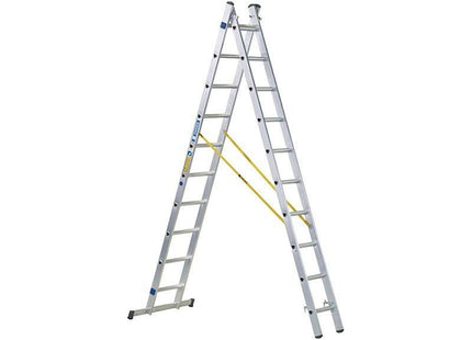 Zarges D-Rung Combination Ladder 2-Part 2 x 14 Rungs Zarges - RockBottom Northampton