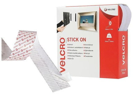 Velcro® Brand VELCRO® Brand Stick On Tape 20mm x 10m White VELCRO® Brand - RockBottom Northampton