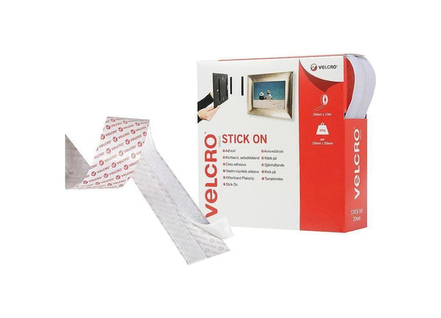 Velcro® Brand VELCRO® Brand Stick On Tape 20mm x 10m White VELCRO® Brand - RockBottom Northampton