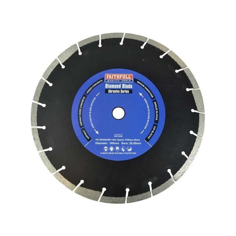 Faithfull Abrasive Diamond Blade 300 x 20mm Faithfull - RockBottom Northampton