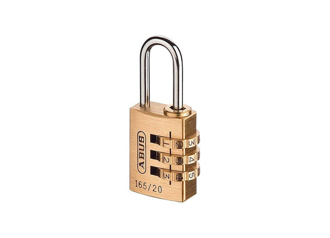 Abus Mechanical 165/20 20mm Solid Brass Body Combination Padlock (3-Digit) Carded ABUS Mechanical - RockBottom Northampton 