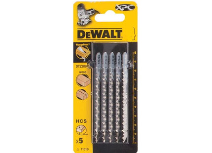 Dewalt Power Tools XPC HCS Wood Jigsaw Blades Pack of 5 T101D DeWALT Power Tools - RockBottom Northampton
