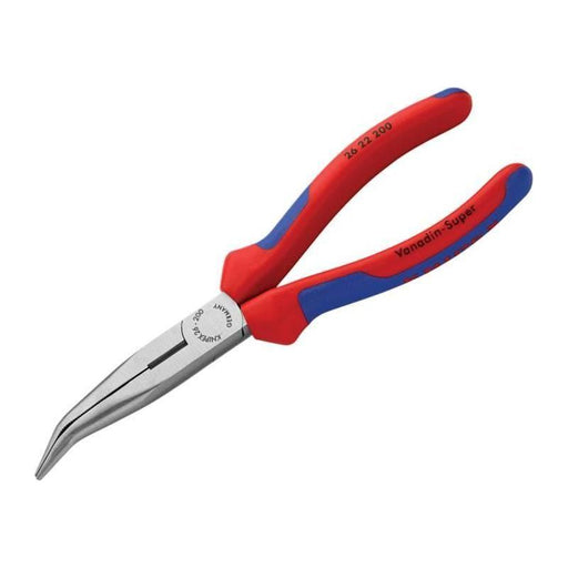 Knipex Bent Snipe Nose Side Cutting Pliers Multi-Component Grip 200mm (8in) Knipex - RockBottom Northampton