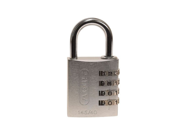 Abus Mechanical 145/40 40mm Aluminium Combination Padlock Silver 49543 ABUS Mechanical - RockBottom Northampton 