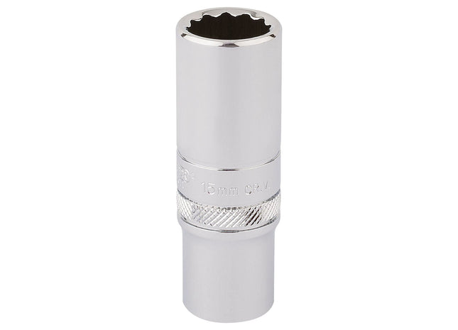 Draper HI-TORQ 12 Point Deep Socket, 3/8" Sq. Dr., 15mm 32965 Draper - Town Tools 