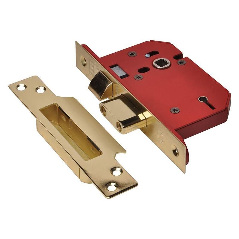 Union StrongBOLT 2205S 5 Lever Mortice Sashlock Polished Brass 68mm 2.5in Visi UNION - RockBottom Northampton