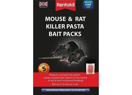 Rentokil Mouse & Rat Killer Pasta Bait (Sachets 5) Rentokil - RockBottom Nothampton